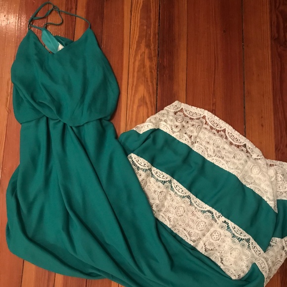 Sleeveless Lace Panel Maxi Dress NWOT - Picture 2 of 5