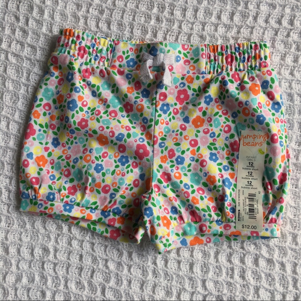 Jumping Beans Print Bubble Shorts New Floral - Picture 2 of 5