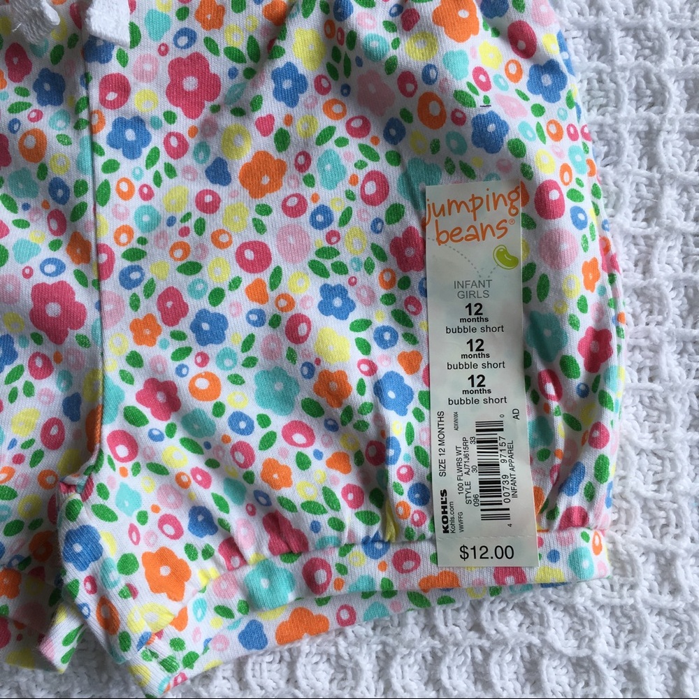 Jumping Beans Print Bubble Shorts New Floral - Picture 4 of 5
