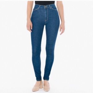 American Apparel High Waisted Pencil Jeans