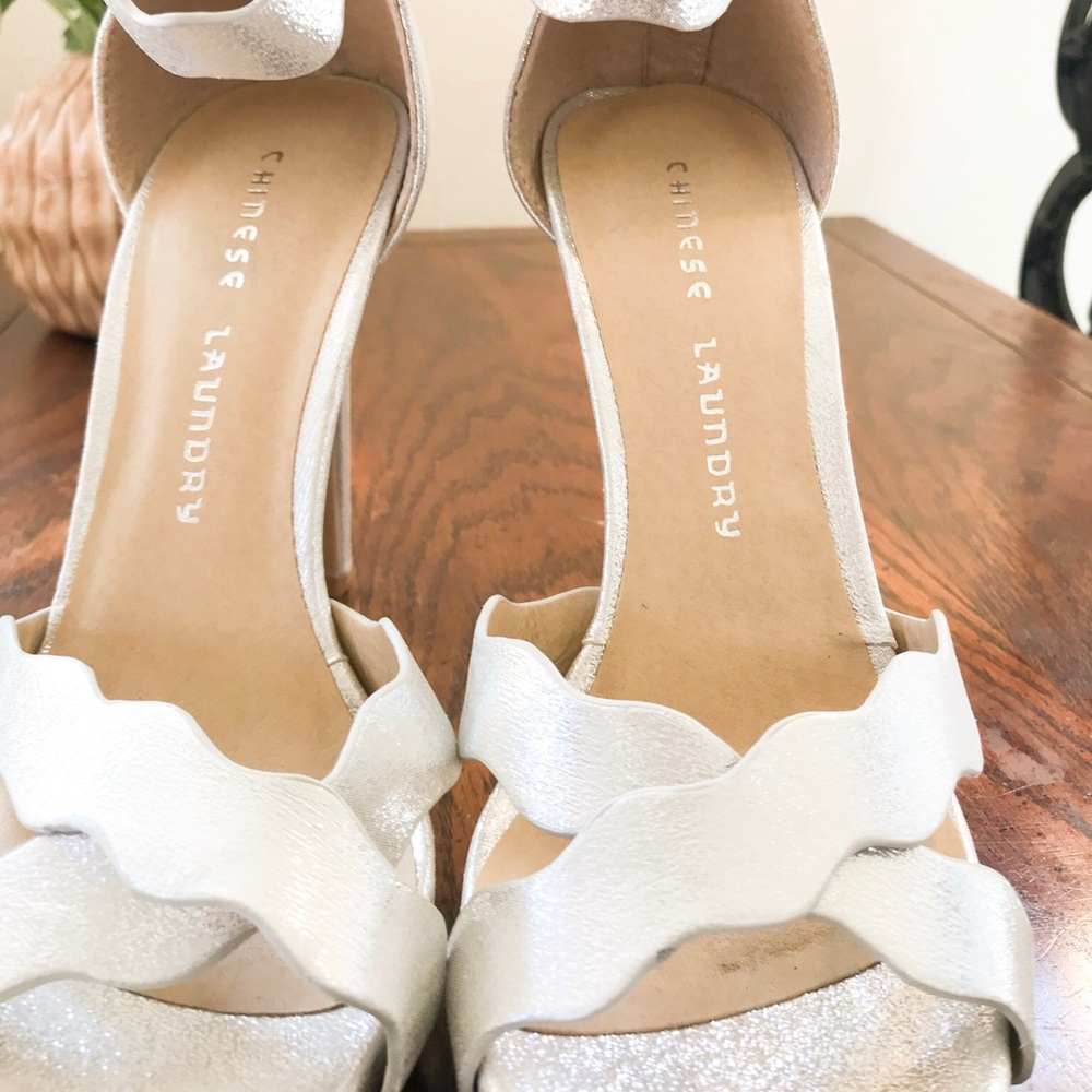 Silver Chinese Laundry “blossom” Heels - Picture 8 of 8