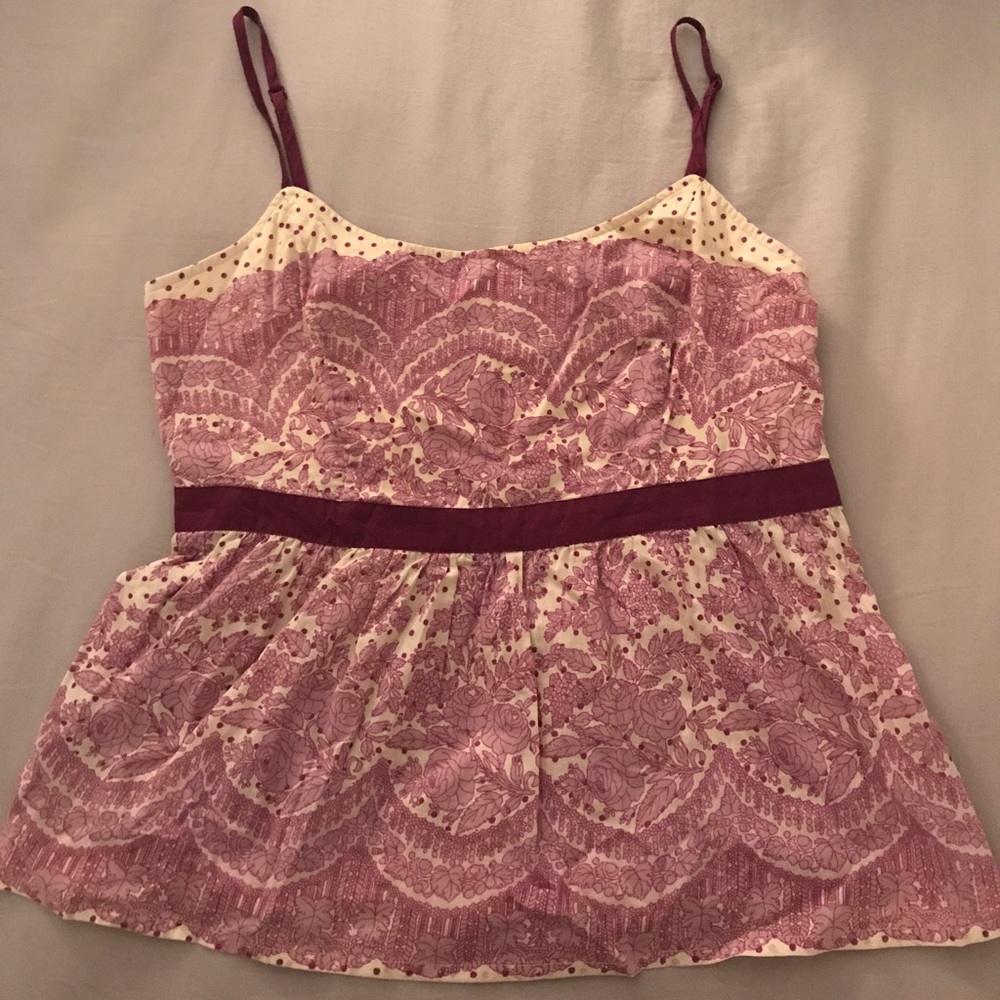 Maroon/purple spaghetti strap top