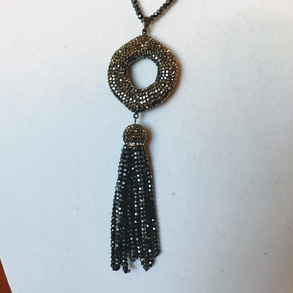 Marquesinas Tassel Pave Necklace