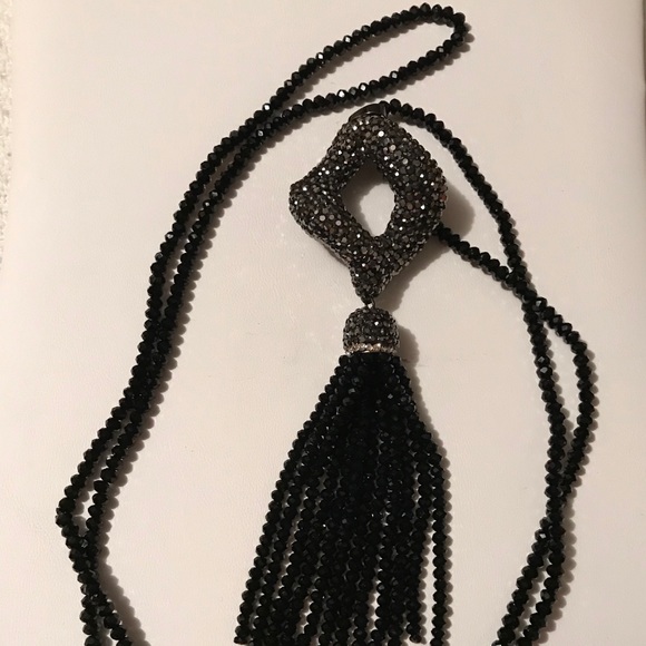 Marquesinas Tassel Pave Necklace - Picture 4 of 4