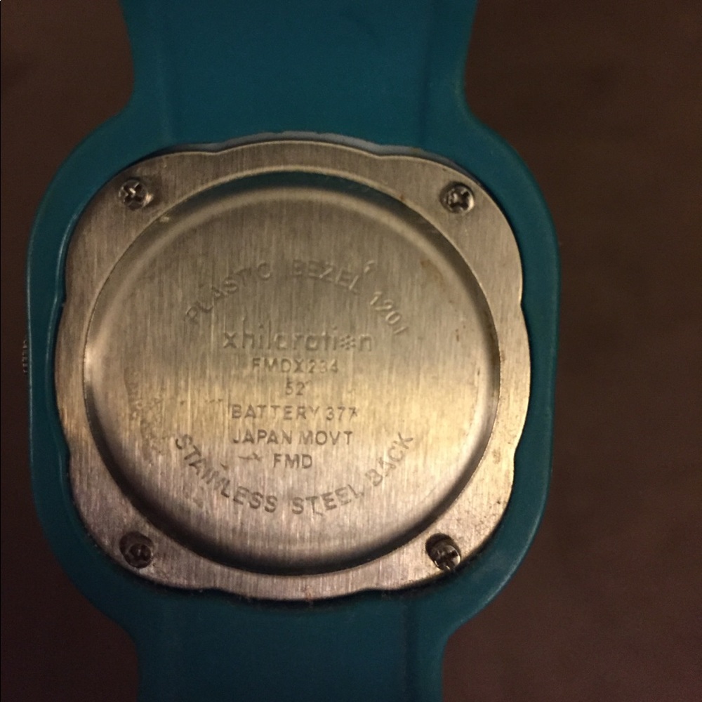 Turquoise & Yellow Watch - Picture 3 of 3