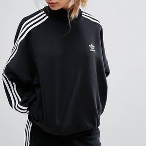 Three stripe high neck sweater