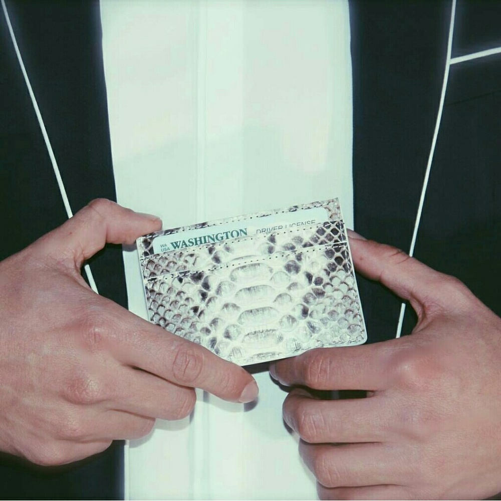 👑Genuine italian python skin Card Holder👑