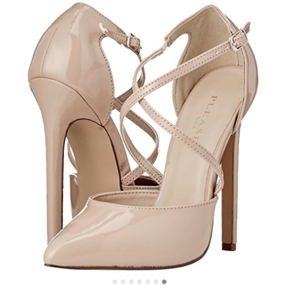 Criss Cross Strap Pointy Pumps