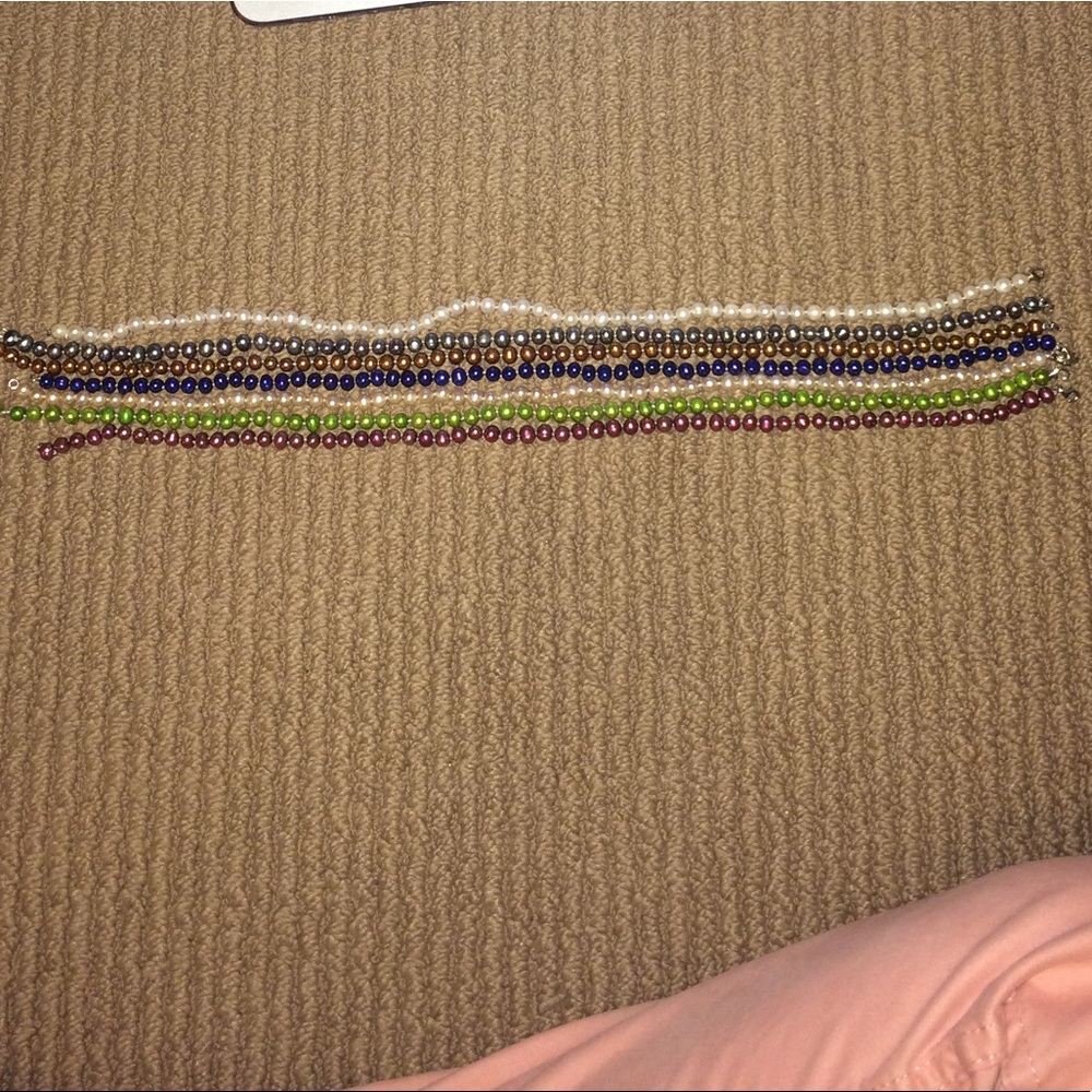 SS Freshwater Multi-color Pearl necklaces (7)