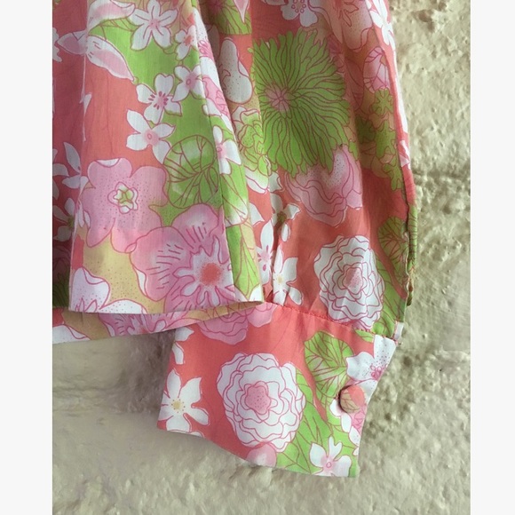 go go floral 60s vintage hippie button blouse top - Picture 5 of 5