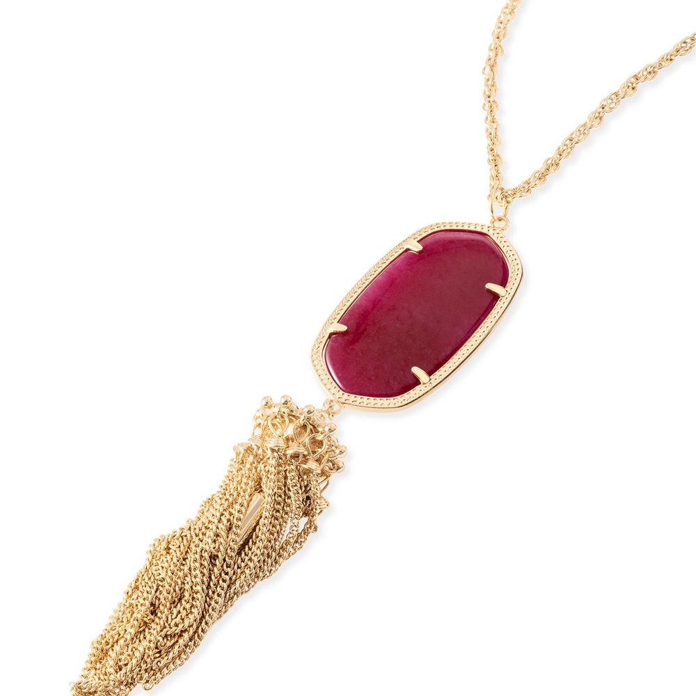 Kendra Scott Rayne necklace in maroon jade