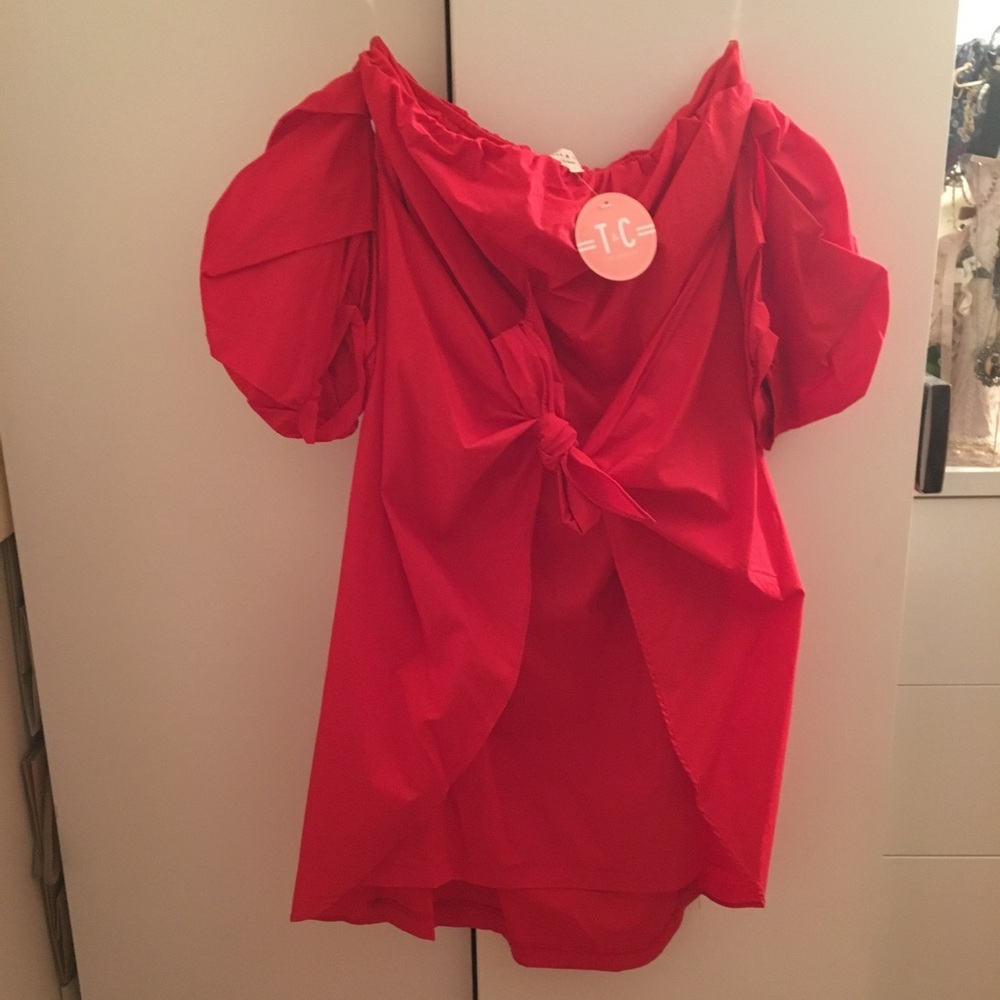 ✨HP✨ Nasty Gal Tie Off Shoulder Dress - Picture 4 of 4