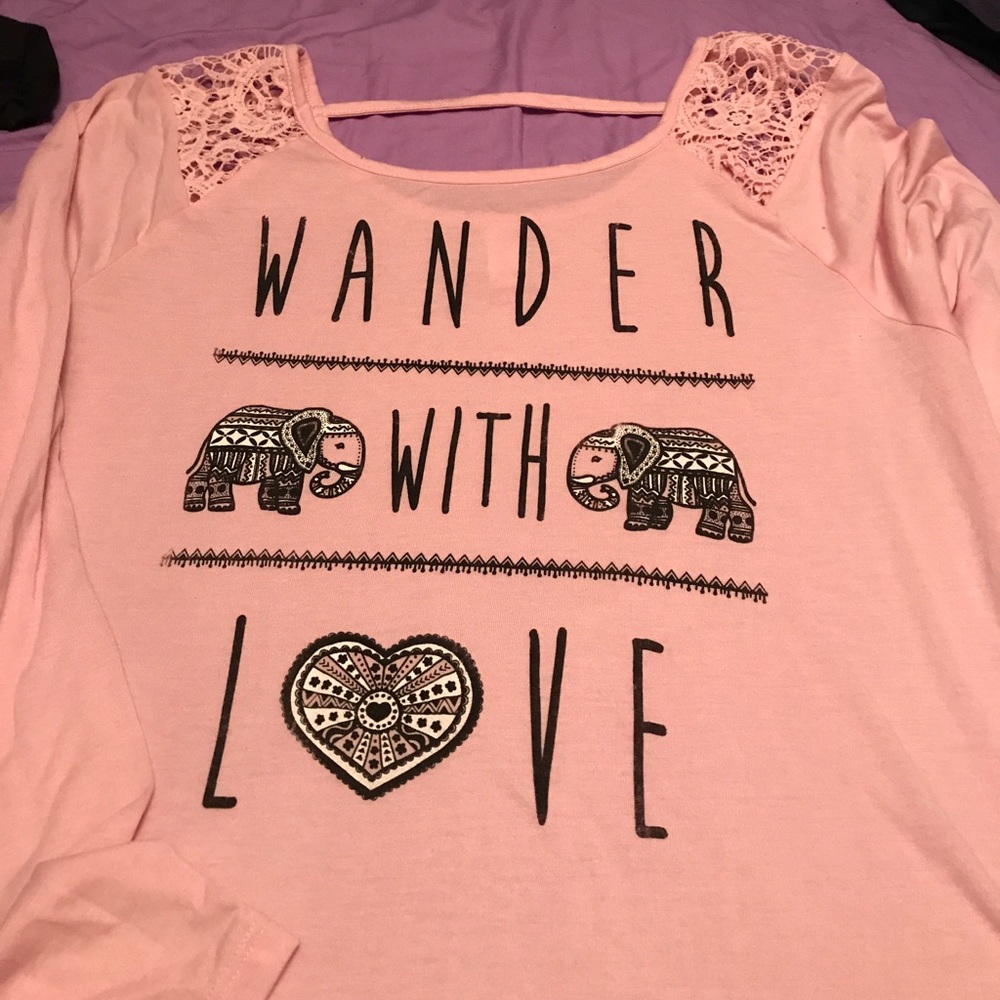 Blush colored t shirt