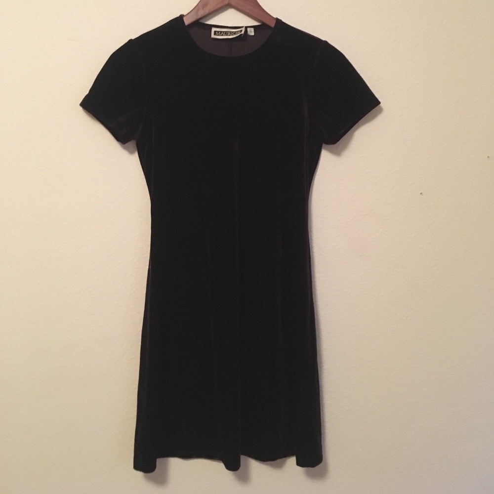 90’s Vintage — Deep Purple Velvet Tee-Dress