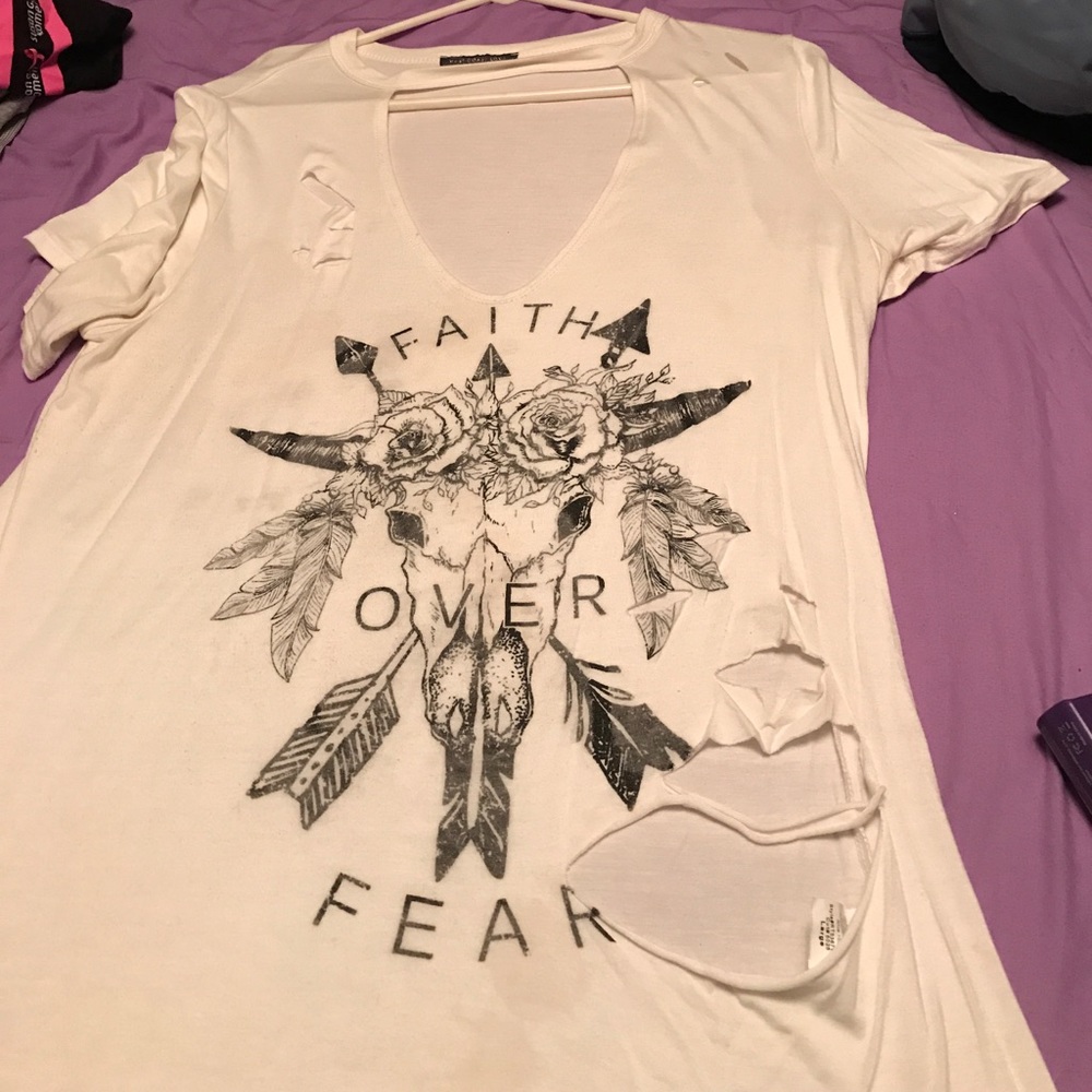 Distressed t shirt