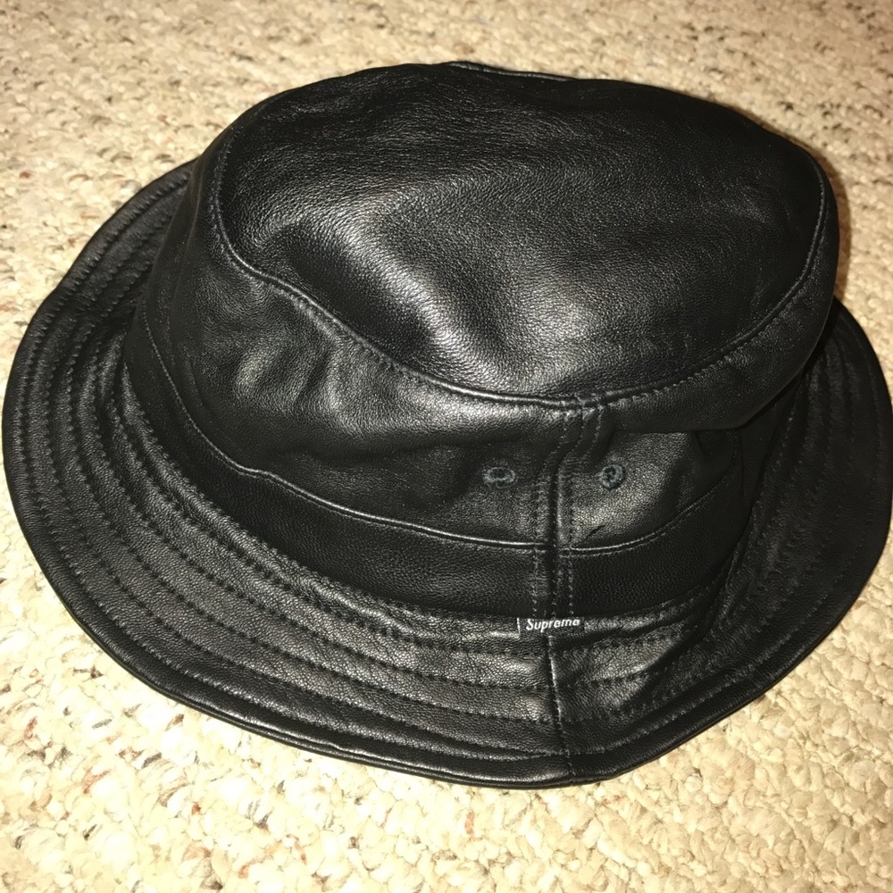 Supreme Bucket Hat- leather