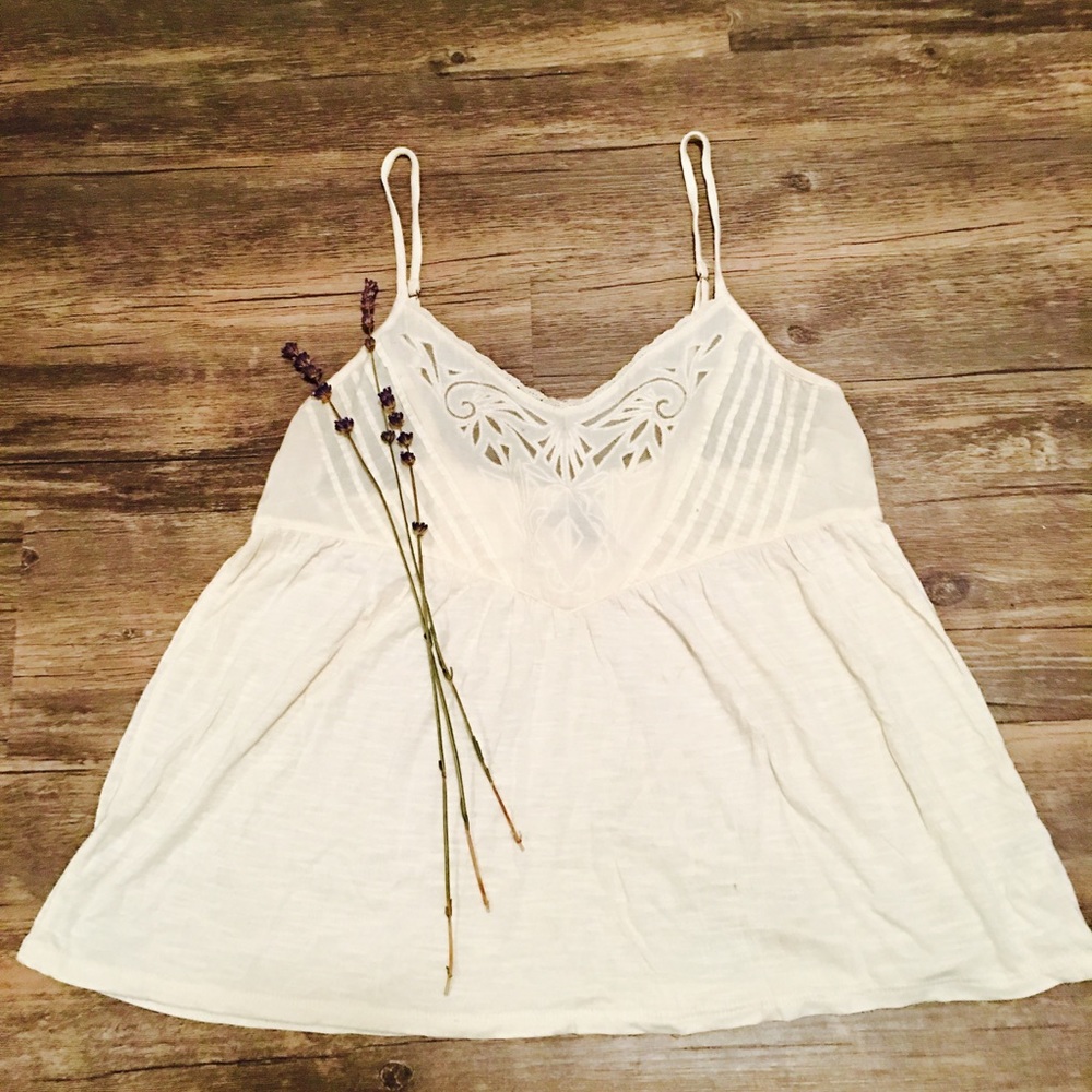 American Eagle Outfitters Lazer Cut Tank Top