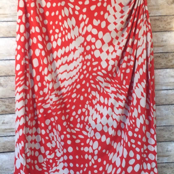 Red and tan dress - Picture 3 of 4