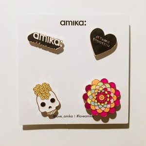 Cutest amika pins! Set of 4!