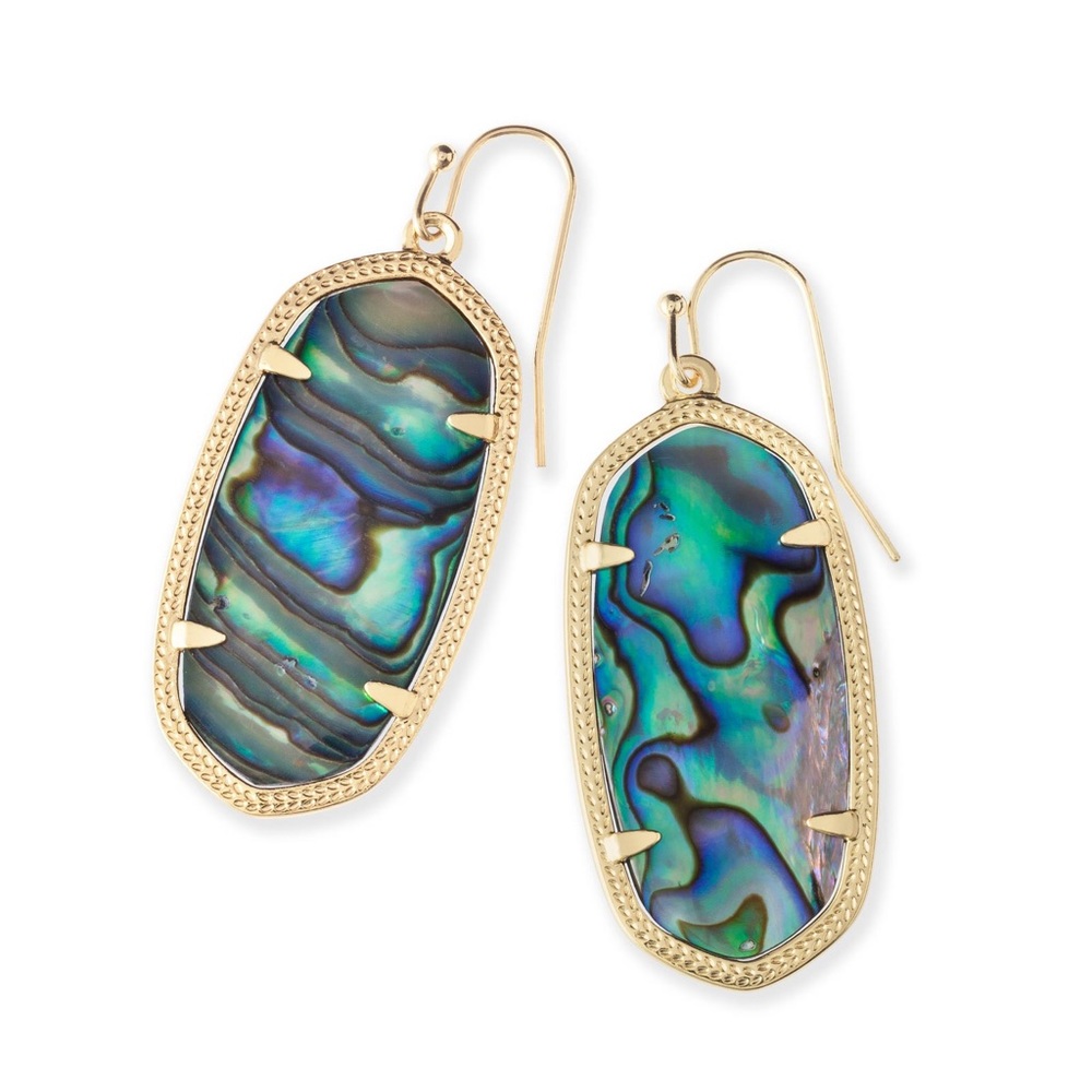 Kendra Scott Elle earrings in abalone shell