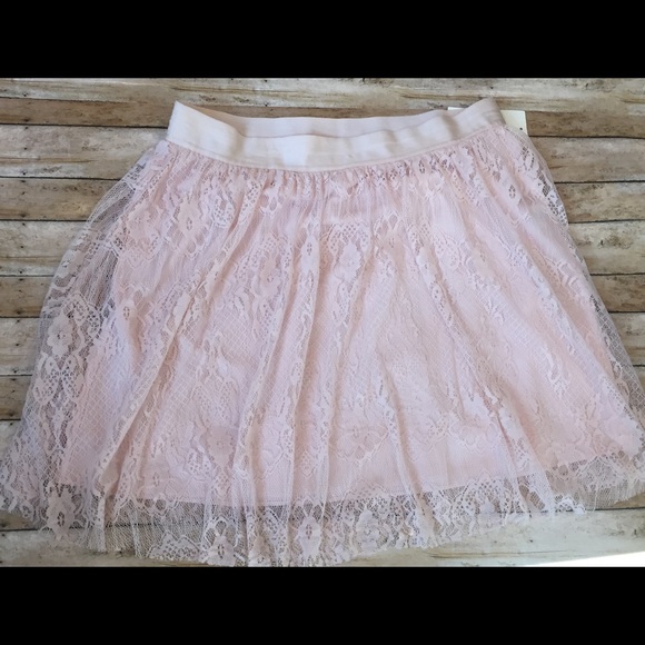 Flash Sale 🔥NWT. Blush pink lace mini skirt. - Picture 3 of 3
