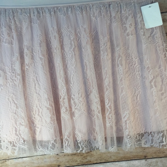 Flash Sale 🔥NWT. Blush pink lace mini skirt. - Picture 2 of 3