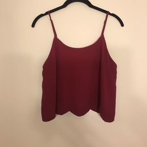 Scalloped crop tank Scalloped crop tank