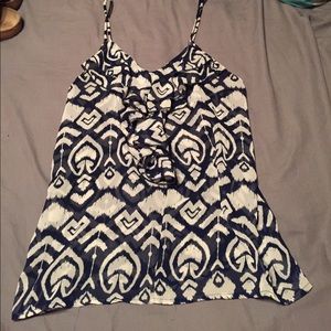 Pattern blue flowy tank Pattern blue flowy tank