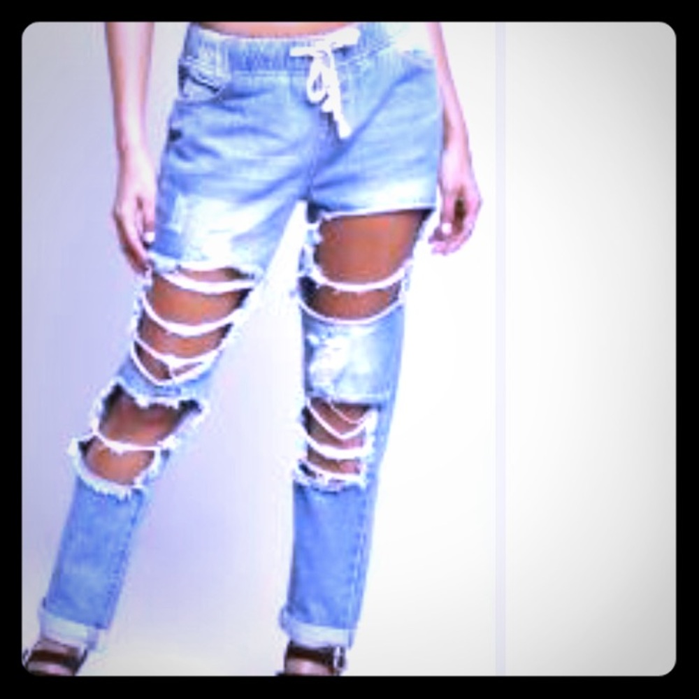 Ripped up jeans