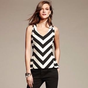 Bananan Republic Chevron Striped Peplum Tank Bananan Republic Chevron Striped Peplum Tank