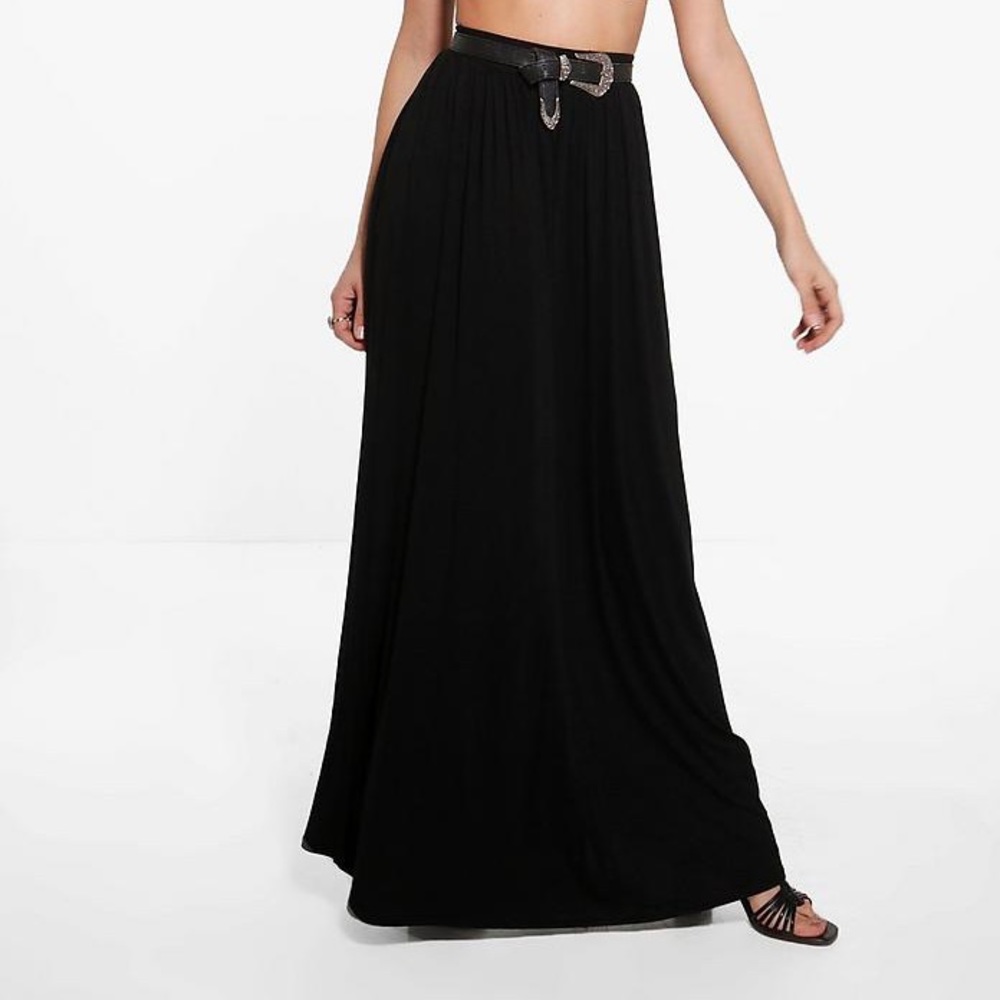 Floor sweeping jersey ultra soft maxi skirt - Picture 1 of 3