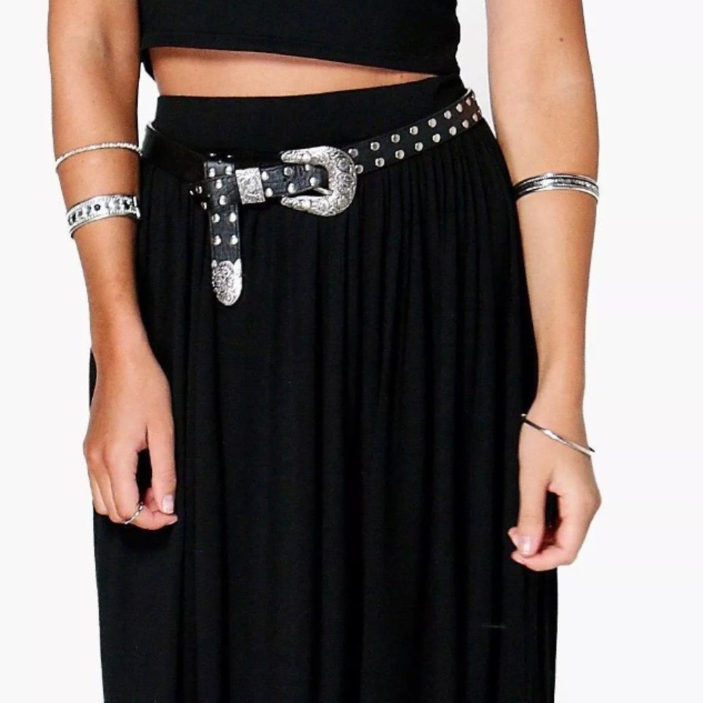 Floor sweeping jersey ultra soft maxi skirt - Picture 2 of 3