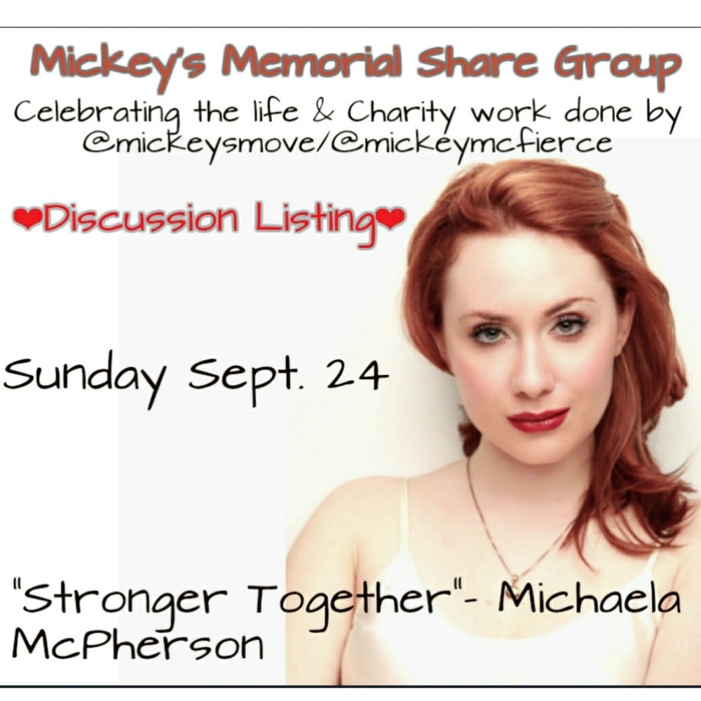 Mickey's Memorial Share Group 9/24