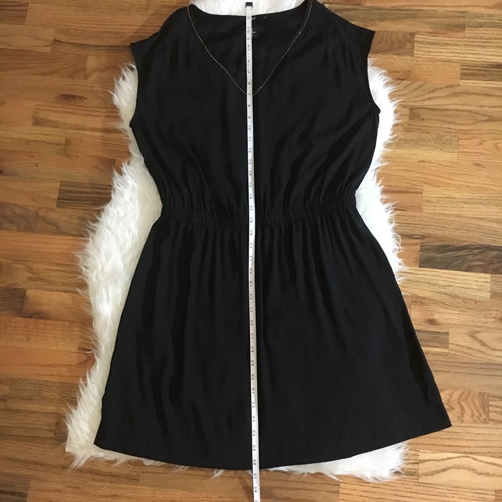 H&M black dress with small gold beaded v neckline - Picture 4 of 6