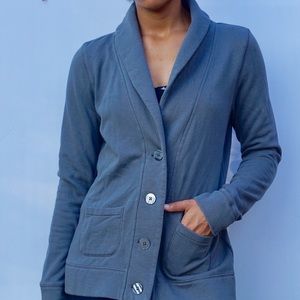 Gray Sweatshirt Cotton Long Sleeve Blazer Gray Sweatshirt Cotton Long Sleeve Blazer