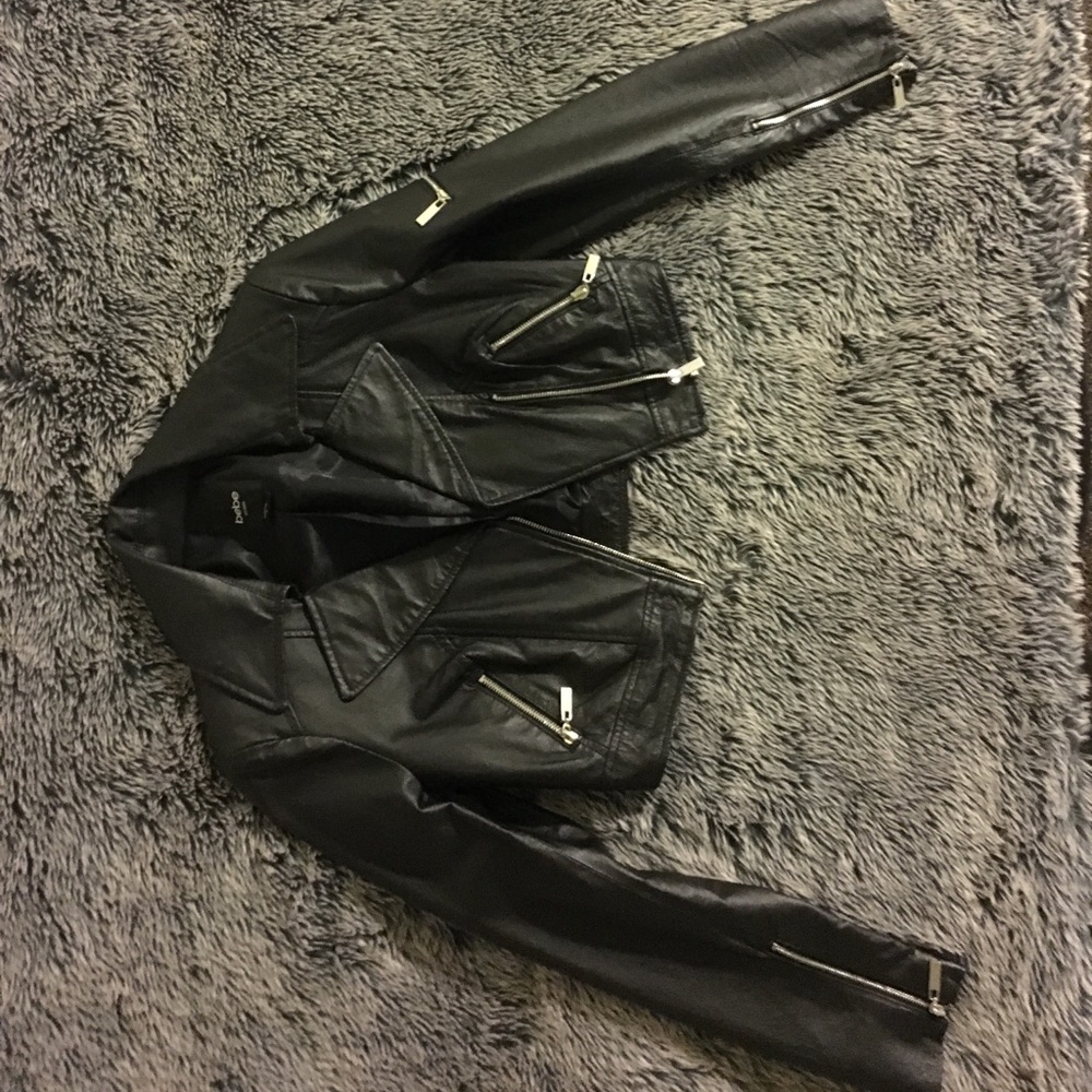 Black Leather bebe Jacket