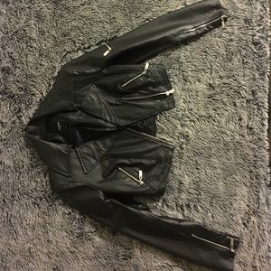 Black Leather bebe Jacket