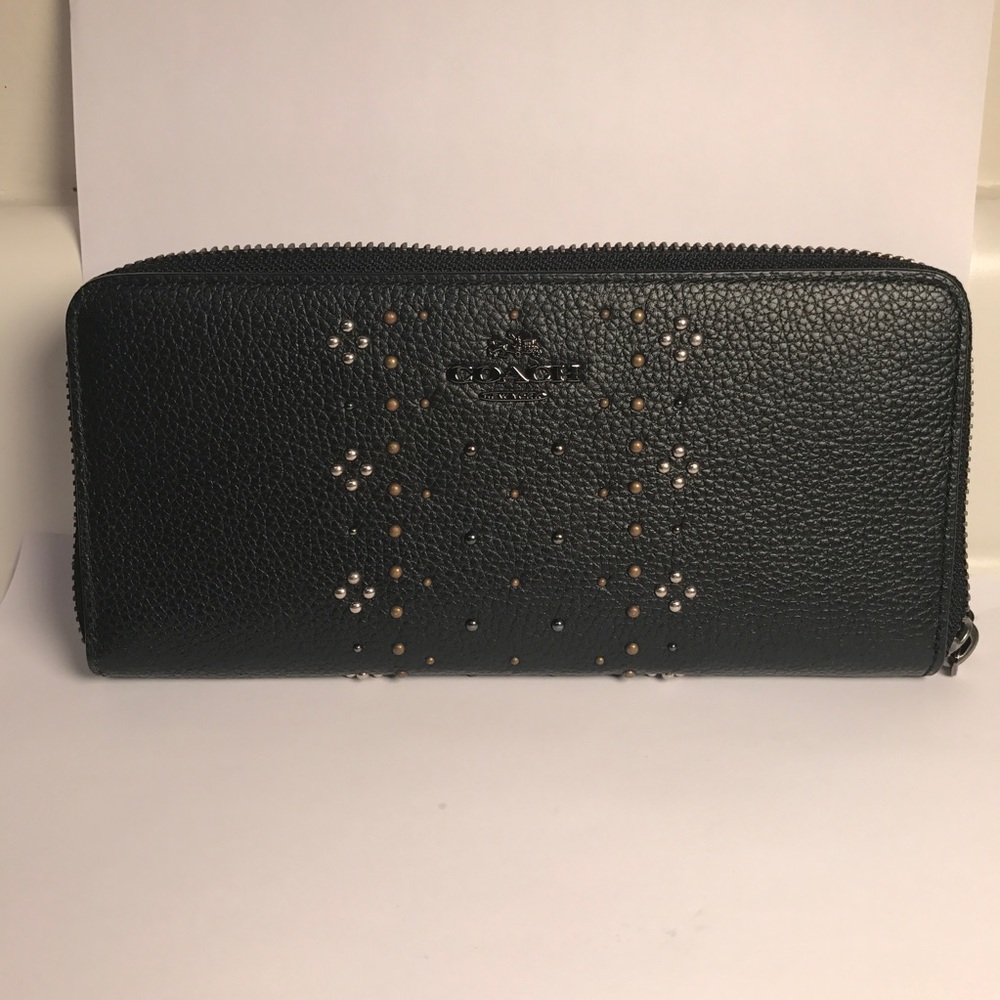 coach bandana rivets wallet