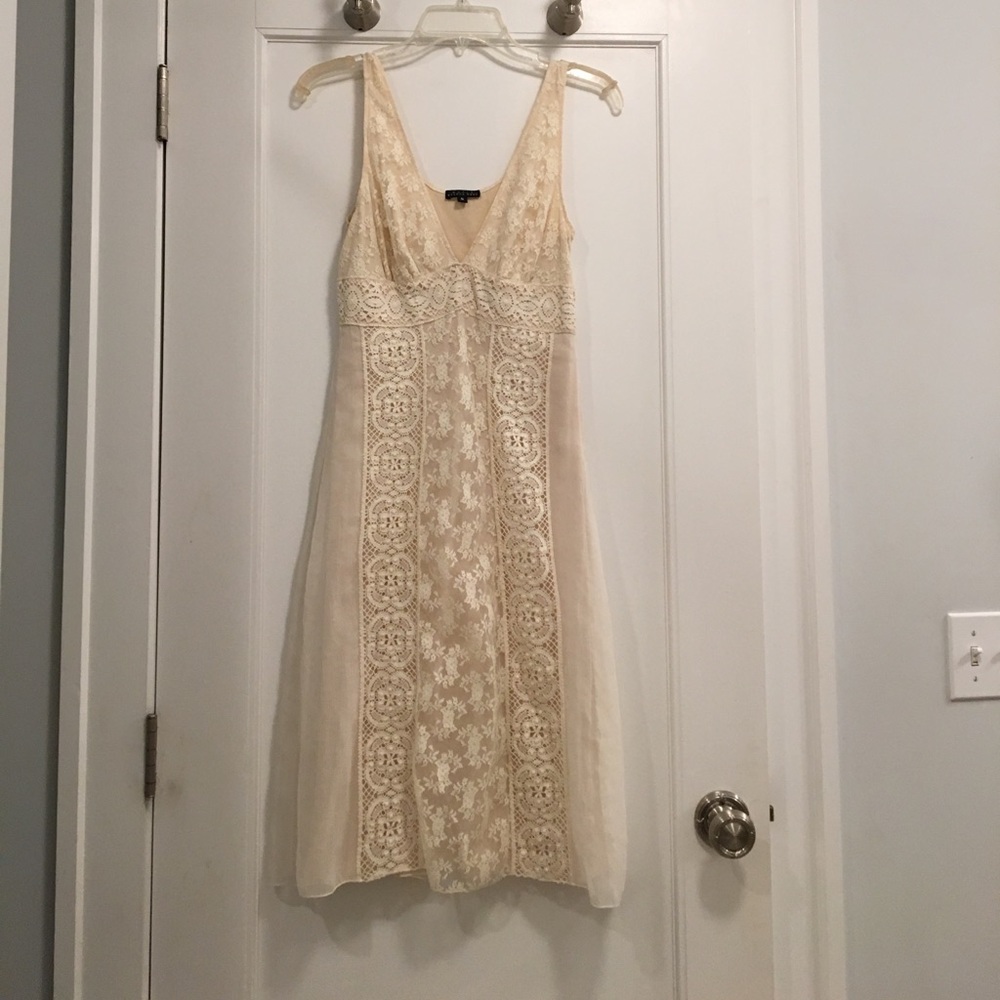 Cream lace boho dress
