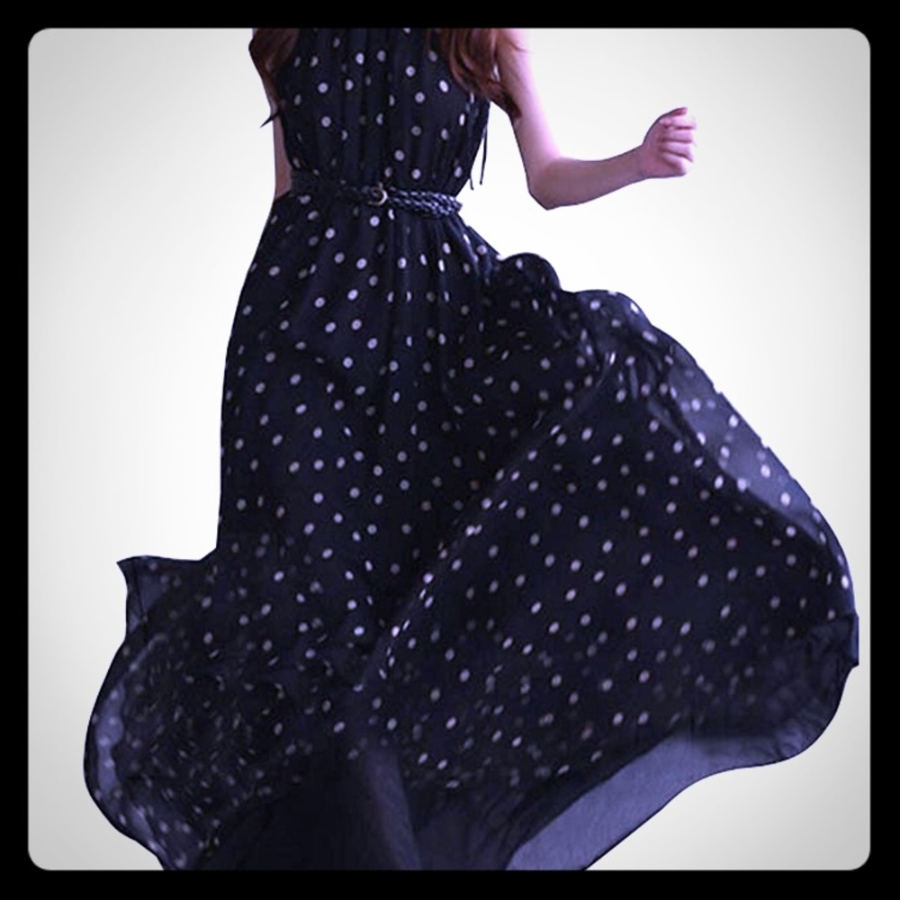 Polka Dot Maxi Dress