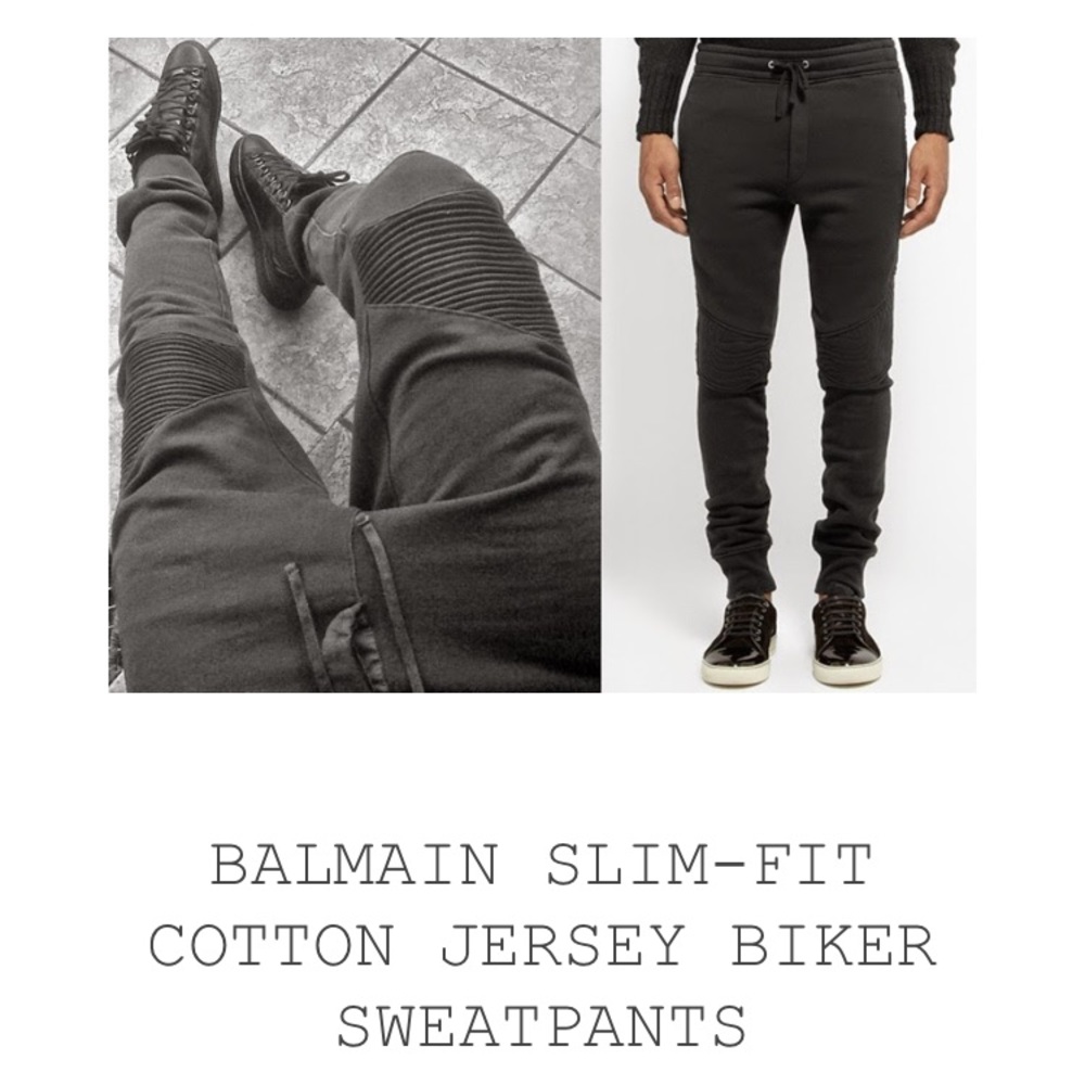 BALMAIN Men's Black Sweat Pants