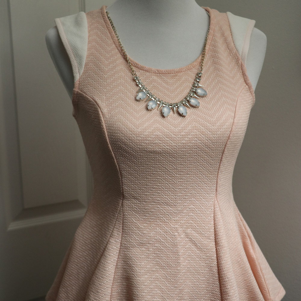 Baby Pink Peplum Shirt