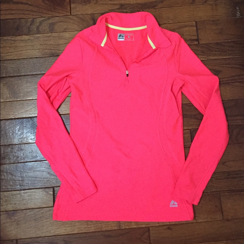 Pink athletic quarter zip