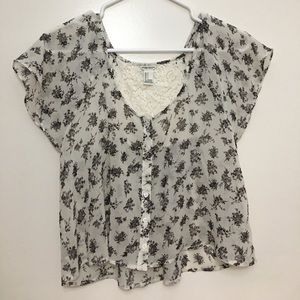Forever 21 flower print blouse