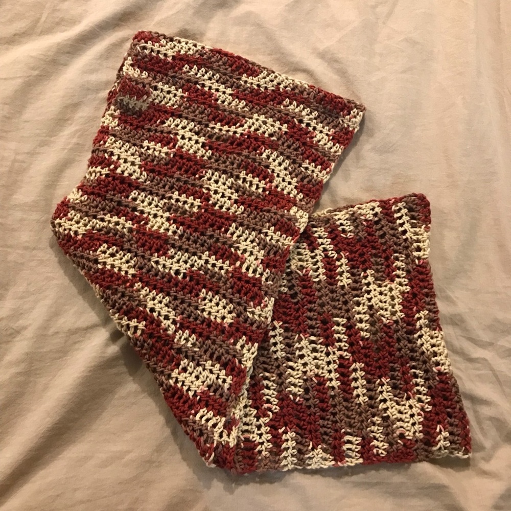 Fall Colors Circle Scarf (Hand Crochet)