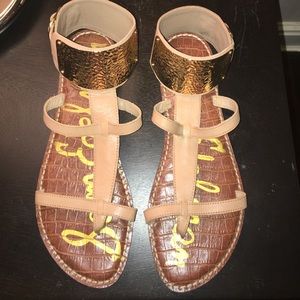 Sam Edelman Genette leather Ankle cuff sandals