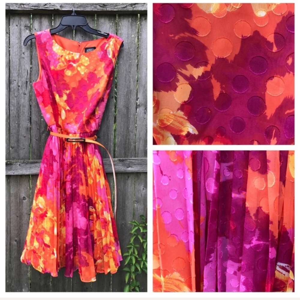 Adrianna Papell chiffon dress size 14