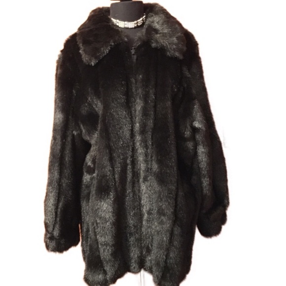 Dennis Basso Jackets & Blazers - Dennis Basso Textured Faux Fur Swing Coat