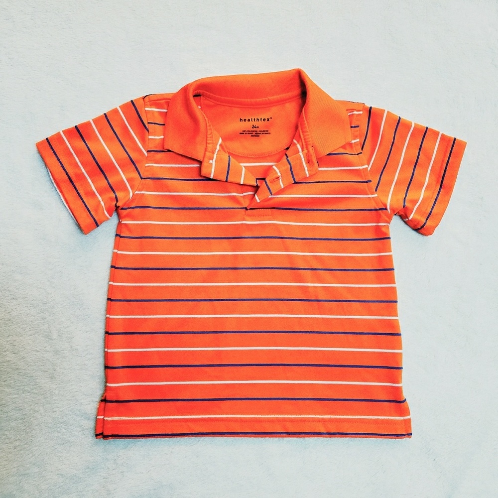 Bright orange polo
