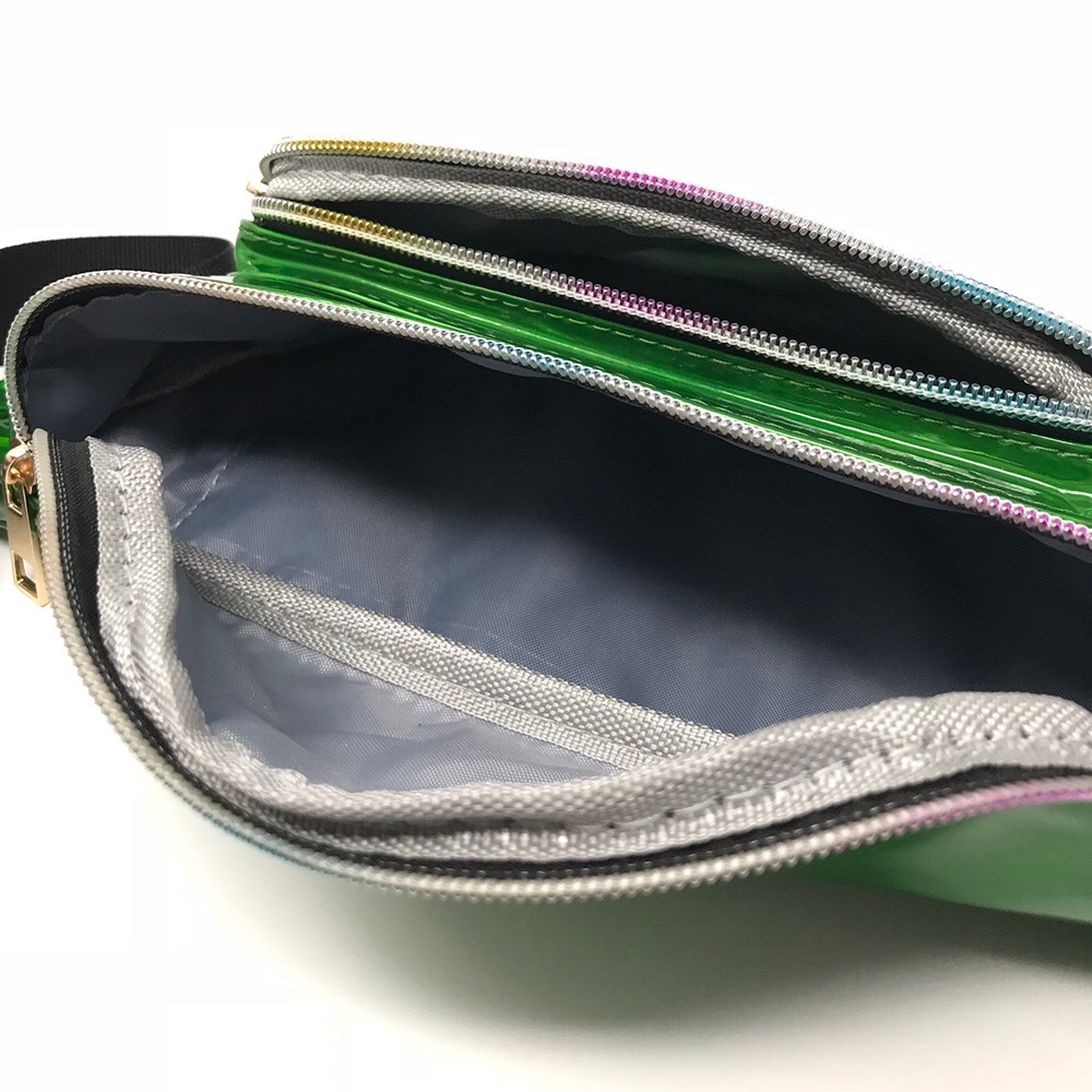 Fanny Pack Polyurethane Mini Bag w Rainbow Shine - Picture 8 of 8